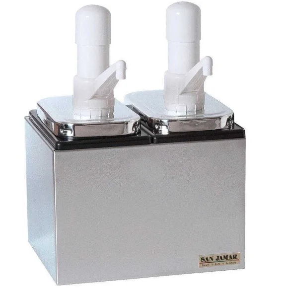 Outlet RETIF Distributeur De Sauce 2 Pompes 36L 24,7X19,6X32Cm Inox