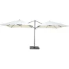 New RETIF Double Parasol D Port Carr En Aluminium 3X3M Cru