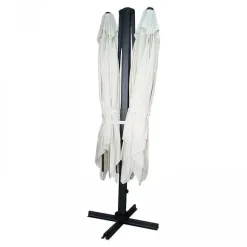 New RETIF Double Parasol D Port Carr En Aluminium 3X3M Cru