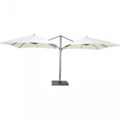 New RETIF Double Parasol D Port Carr En Aluminium 3X3M Cru