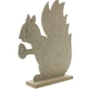 Cheap RETIF Ecureuil En Feutrine Beige Sur Socle En Bois L 40 X P 10 X H 53Cm