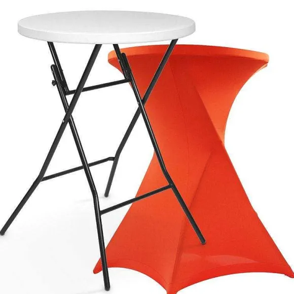 Online RETIF Ensemble Mange-Debout + Housse Orange Acier Rekkem 80 X 110 Cm