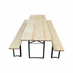 Cheap RETIF Ensemble Set Brasserie Table + 2 Bancs (Tout Est Pliable)