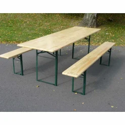Cheap RETIF Ensemble Set Brasserie Table + 2 Bancs (Tout Est Pliable)