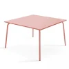 Cheap RETIF Ensemble Table D'Exterieur Carr E Et 8 Fauteuils En M Tal Argile