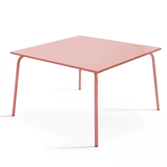 Cheap RETIF Ensemble Table D'Exterieur Carr E Et 8 Fauteuils En M Tal Argile