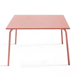 Cheap RETIF Ensemble Table D'Exterieur Carr E Et 8 Fauteuils En M Tal Argile