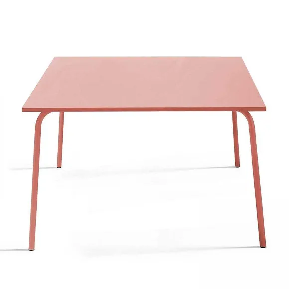 Cheap RETIF Ensemble Table D'Exterieur Carr E Et 8 Fauteuils En M Tal Argile