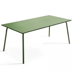 Fashion RETIF Ensemble Table D'Exterieur Et 8 Chaises En M Tal Vert Cactus