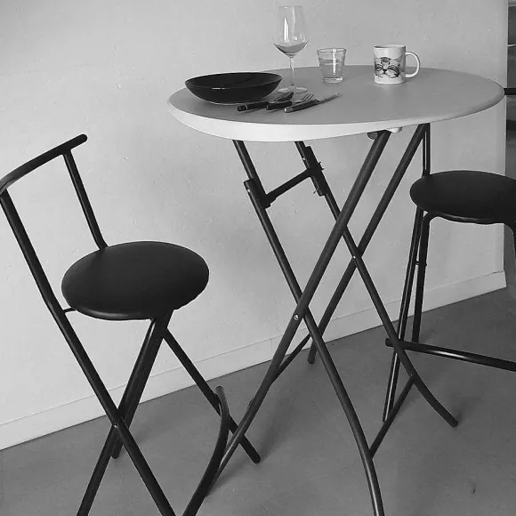 Best Sale RETIF Ensemble Table Mange Debout Ronde + 2 Tabourets Tissus /Vinyle.