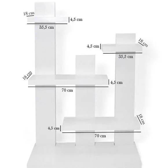 Best Sale RETIF Etag Re 5 Niveaux Blanc L100Xp34Xh143.50Cm