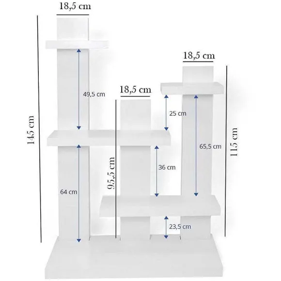 Best Sale RETIF Etag Re 5 Niveaux Blanc L100Xp34Xh143.50Cm
