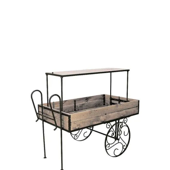 Discount RETIF Etage Sup Rieur Charrette En Bois 120X40X60Cm Pin Vieilli Sabl