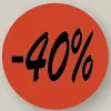 Best RETIF Etiquette Adh Sive En Papier -40% Rouge Diam Tre 3,6Cm Par 500