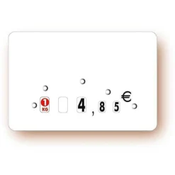 Store RETIF Etiquette Roulettes Sans Attachement 'Neutre' Blanc 8X6Cm Par 10