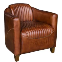 New RETIF Fauteuil Aviateur Cuir Assise H47Cm