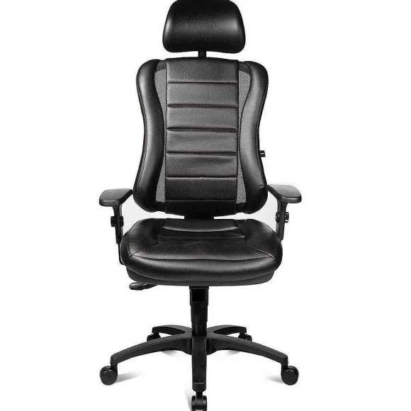 Best RETIF Fauteuil Baquet Simili Cuir Noir Surpiqu En Rouge