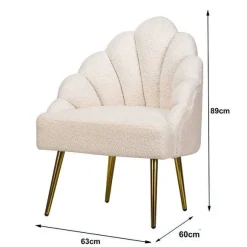 Discount RETIF Fauteuil Blanc Design Pieds Metal 63 X 60 X 89Cm