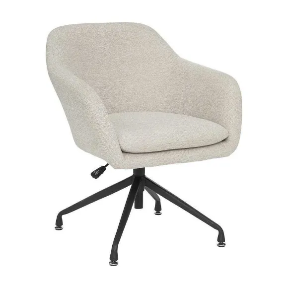 Cheap RETIF Fauteuil De Bureau Pivotant Tissu Beige Lin Et Pieds En M Tal