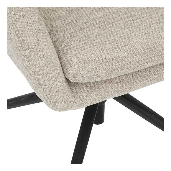 Cheap RETIF Fauteuil De Bureau Pivotant Tissu Beige Lin Et Pieds En M Tal