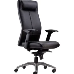 Shop RETIF Fauteuil De Bureau Synchrone En Cuir Noir Haven