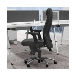 Shop RETIF Fauteuil De Bureau Synchrone En Cuir Noir Haven