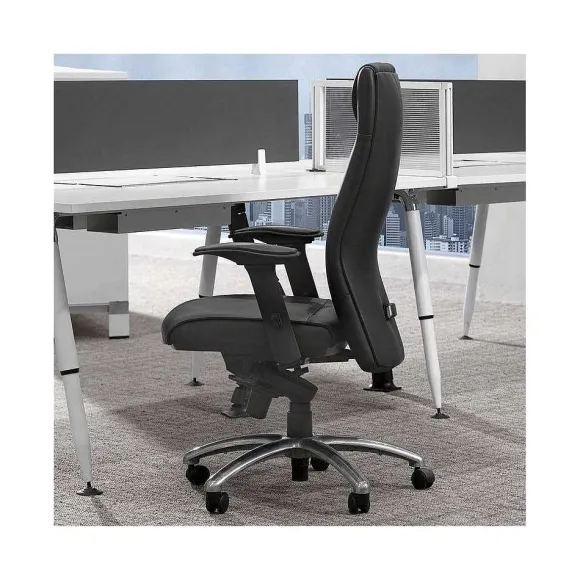 Shop RETIF Fauteuil De Bureau Synchrone En Cuir Noir Haven