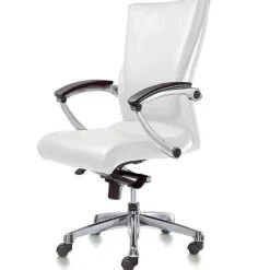 Shop RETIF Fauteuil De Direction - Cuir Blanc