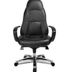 Discount RETIF Fauteuil De Direction Baquet Avec Coutures Surpiqu Es En Cuir Coloris Noir