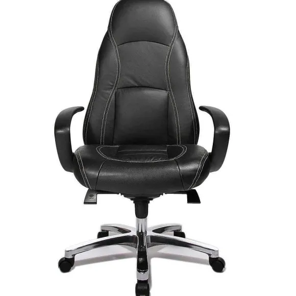 Discount RETIF Fauteuil De Direction Baquet Avec Coutures Surpiqu Es En Cuir Coloris Noir