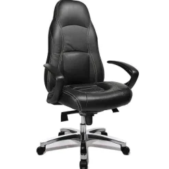 Discount RETIF Fauteuil De Direction Baquet Avec Coutures Surpiqu Es En Cuir Coloris Noir
