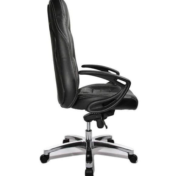 Discount RETIF Fauteuil De Direction Baquet Avec Coutures Surpiqu Es En Cuir Coloris Noir