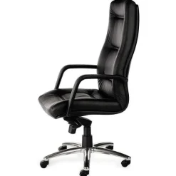 Store RETIF Fauteuil De Direction En Cuir Noir Avec M Canisme Basculant D Centr