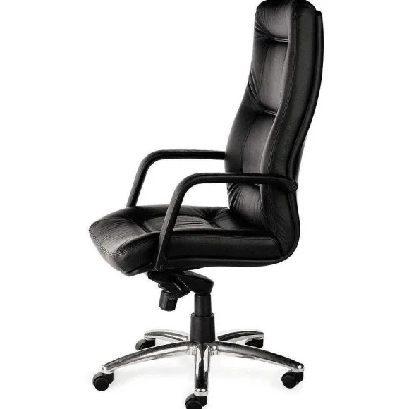 Store RETIF Fauteuil De Direction En Cuir Noir Avec M Canisme Basculant D Centr