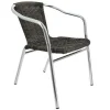 Sale RETIF Fauteuil D'Ext Rieur Empilable En Aluminium Et Polypropyl Ne Tress Blain Gris