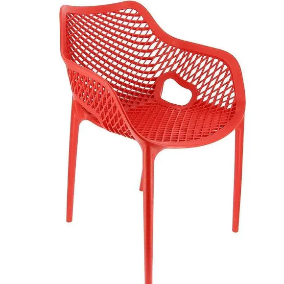 Cheap RETIF Fauteuil Empilable D'Ext Rieur En Polypropyl Ne Air Coloris Rouge Par 4