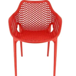 Cheap RETIF Fauteuil Empilable D'Ext Rieur En Polypropyl Ne Air Coloris Rouge Par 4