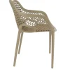 Hot RETIF Fauteuil Empilable D'Ext Rieur En Polypropyl Ne Air Coloris Taupe Par 4