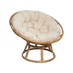 Best Sale RETIF Fauteuil En Rotin Style Loveuse Et Coussin En Coton H80Cm