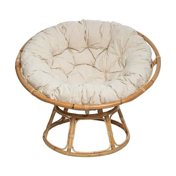 Best Sale RETIF Fauteuil En Rotin Style Loveuse Et Coussin En Coton H80Cm