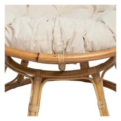 Best Sale RETIF Fauteuil En Rotin Style Loveuse Et Coussin En Coton H80Cm