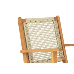 Cheap RETIF Fauteuil Interieur Et Exterieur En Acacia Massif Et Corde Salvador