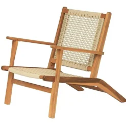 Cheap RETIF Fauteuil Interieur Et Exterieur En Acacia Massif Et Corde Salvador