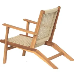 Cheap RETIF Fauteuil Interieur Et Exterieur En Acacia Massif Et Corde Salvador