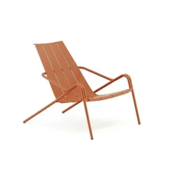Sale RETIF Fauteuil Lounge Empilable Fleole En Aluminium Couleur Terracotta