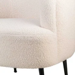 Fashion RETIF Fauteuil Scandinave Blanc Design Pieds M Tal 75X70X80Cm