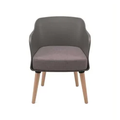 Shop RETIF Fauteuil Scandinave Coloris Gris Tissu