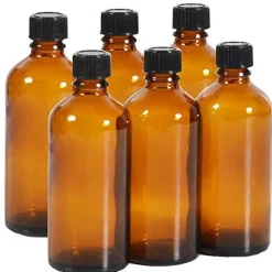 Sale RETIF Flacon Verre Ambr 100Ml Avec Bouchon Noir Par 6