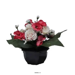 Cheap RETIF Fleurs Artificielles Cimeti Re Roses Pens Es Et Mini Fleurs En Coupe 30Cm