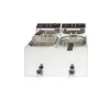 Best Sale RETIF Friteuse Double Cuve 10 Litres Avec Couvercle Inox Et Avec Robinet De Vidange